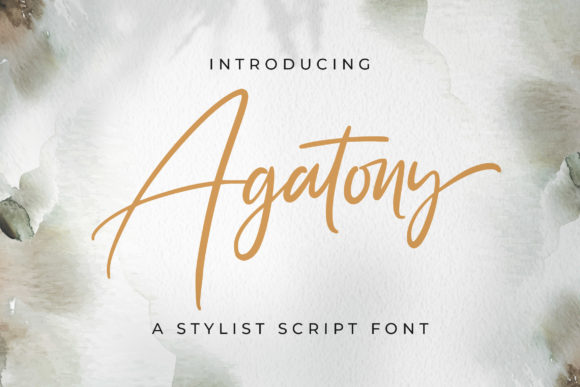 Agatony: A Refined Script Font for Elegant Campaign Design