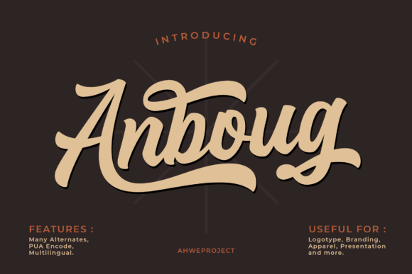 Anboug: Bold Retro Script Handwritten Font for Crafters