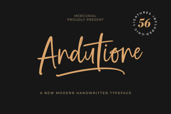 Andutione: A Delicate Script Font for Elegant Editorial Design