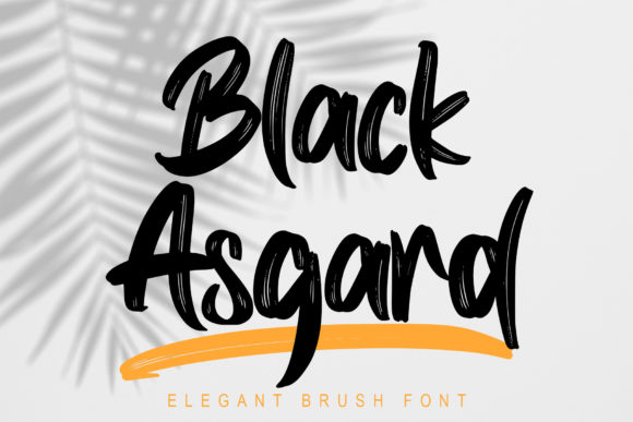 Black Asgard: A Natural Dry Brush Script Handwritten Font