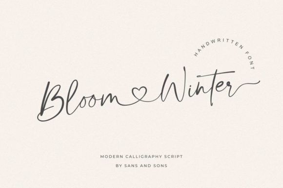 Bloom Winter Script Handwritten Font for Elegant Craft Projects