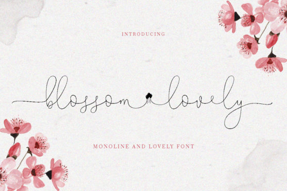 Blossom Lovely Script Handwritten Font for Elegant Craft Projects