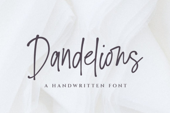 Dandelions Script Handwritten Font for Delicate, Sweet Typography