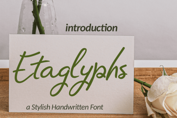 Etaglyphs: A Vintage Script Font for Fashion Branding & Editorial Design