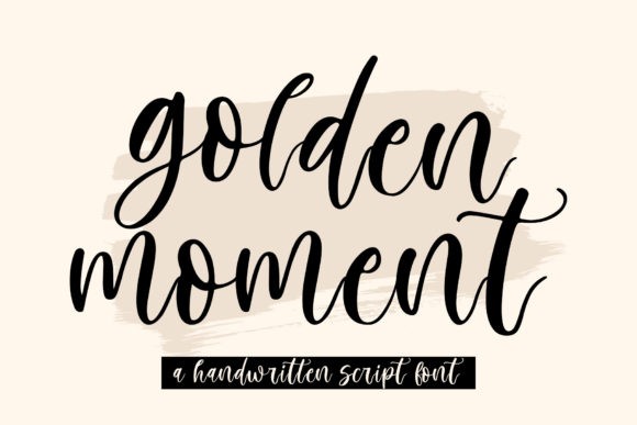 Golden Moment: A Script Handwritten Font for Elegant Digital Branding