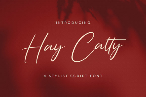 Hay Catty: A Refined Script Font for Editorial Elegance