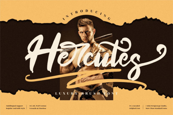 Hercutes Script Font for Handmade & Wedding Designs