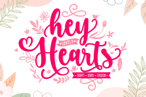 Hey Lovely Hearts: A Warm, Romantic Script Handwritten Font