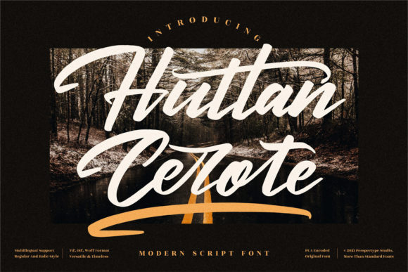 Huttan Cerote: A Modern Bold Brushed Script Font for Real Branding