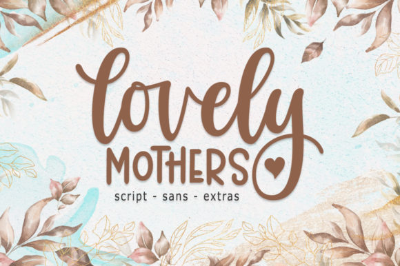 Lovely Mothers Font: A Light Duo Script Handwritten Typeface