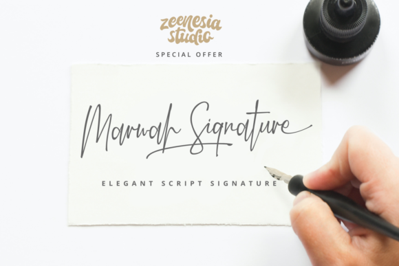 Marwah Signature Font for Elegant Script Handwritten Design
