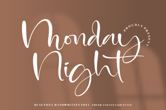 Monday Night Script Handwritten Font for Elegant Craft Projects