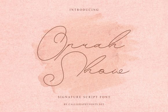 Oprah Show: A Thin Script Handwritten Font for Elegant Digital Branding