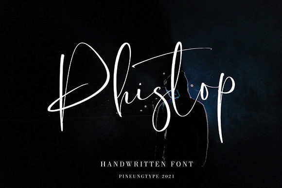 Phistop: A Delicate Script Font for Thoughtful Editorial Design