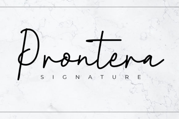 Prontera Signature Font for Luxury Branding