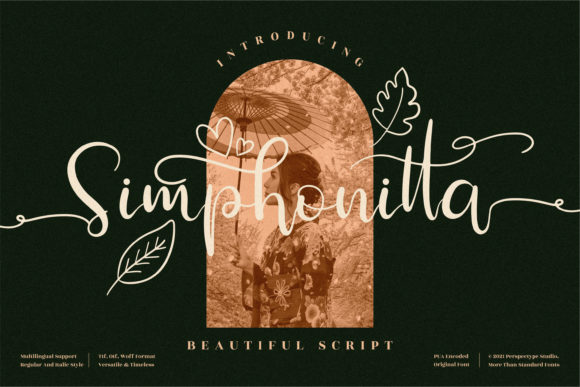 Simphonitta: A Refined Script Font for Elegant Campaign Design