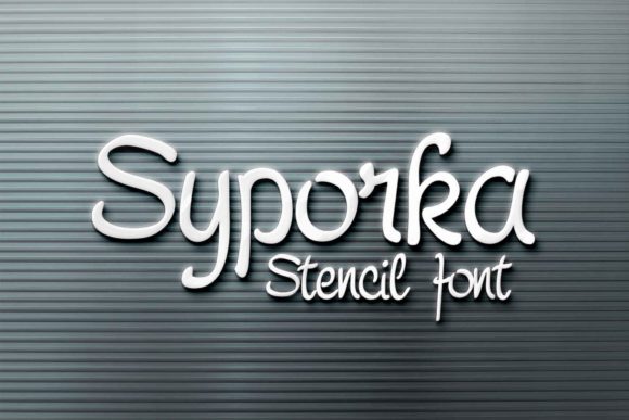Syporka: A Script Handwritten Stencil Font for Editorial Design