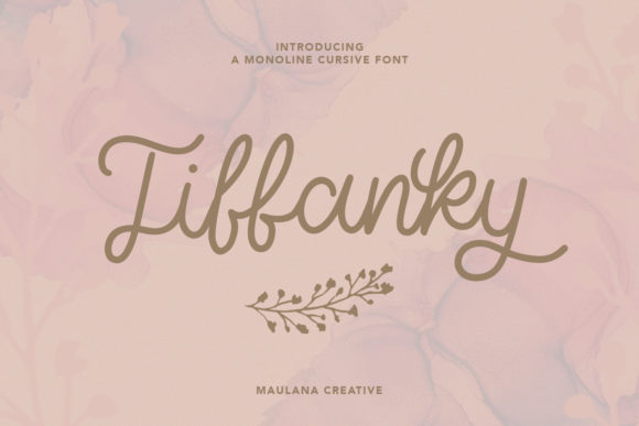 Tiffanky: A Sweet, Cursive Brushed Handwritten Font