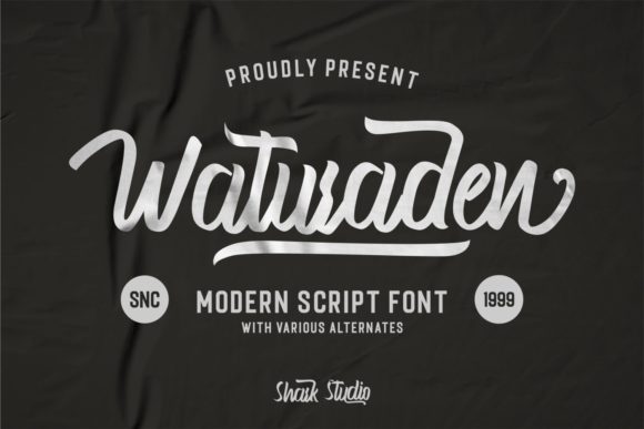 Waturaden: A Vintage Script Font for Handmade Creators